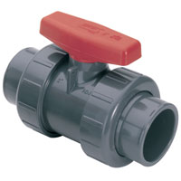 3/4" Threaded/Socket PVC Ball Valve with Viton™ O-rings