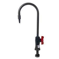 1/2" Table Mount PVC Goose Neck Faucet with Manual Valve