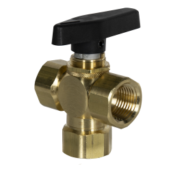 SMC 701 Series 3-Way Brass Ball Valves