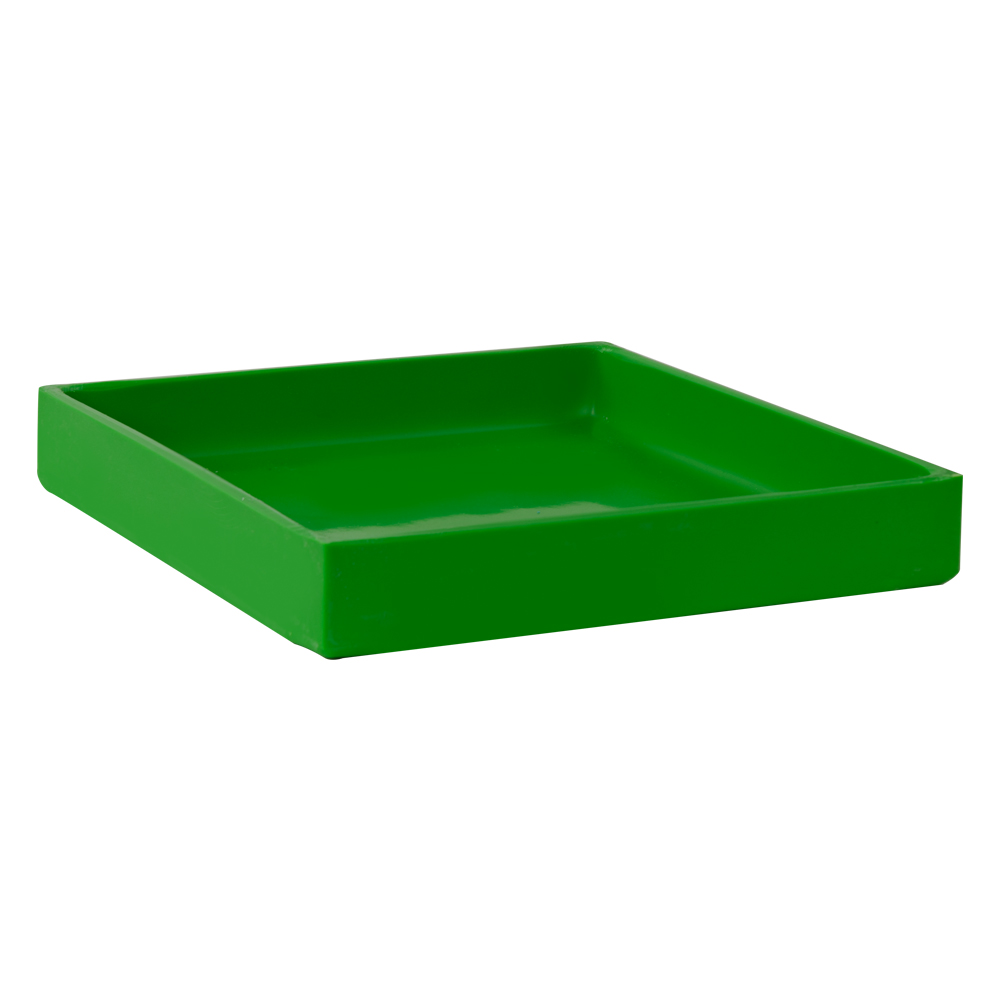 10-3/8" L x 10-3/8" W x 1-1/2" Hgt. Green Tamco® Tray