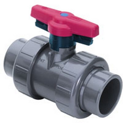 1-1/4" PVC Valve w/ Viton™ with Threaded/Socket End Connectors