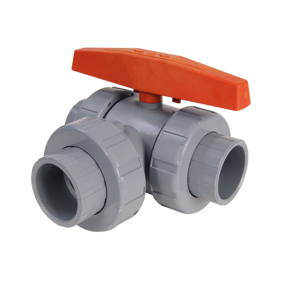 3/4"CPVC Lateral LA Series 3Way Valve w/Threaded & Socket Ends U.S