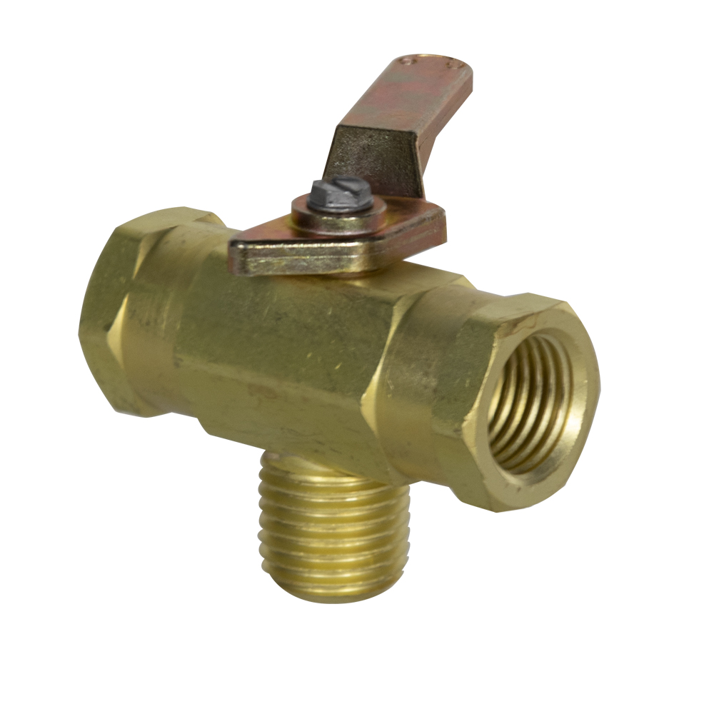 1/4" MNPT x 1/4" FNPT x 1/4" FNPT 3Way 727 Series Brass Ball Valve