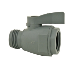 3/4" FGHT x 3/4" MGHT Series 074 PVC Two-Way Ball Valve with Buna-N Seals