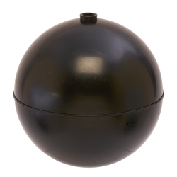 5" Diameter Bob ® Black Polypropylene Round Float with 1/4"-20 SAE