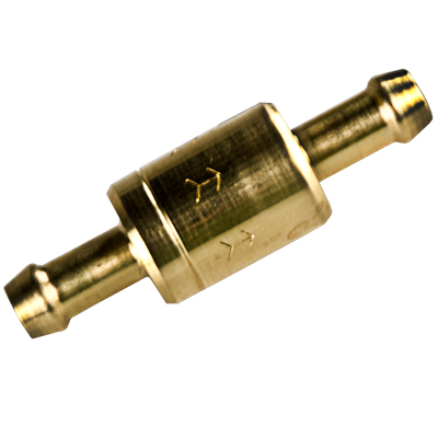 5/16" Hose Barb x 5/16" Hose Barb Series 410 Brass Check Valve  with Buna-N Seals - 1 PSI