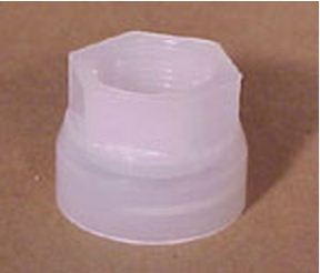 Plastic Spout with Metal Ring Adapter for Rieke Sr. Pail Covers (1-1/4" Dia Pumps)